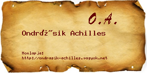 Ondrásik Achilles névjegykártya